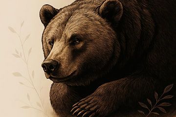 Brown bear with soft fur by Art & Soul Creations