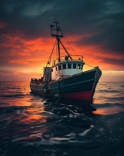 Fishing boat on the sea