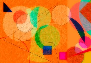 Oranje Abstract van Corinne Welp