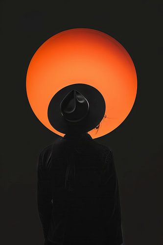 Zonsondergang en silhouet