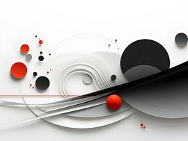 Abstraction moderne noir et blanc sur haroulita