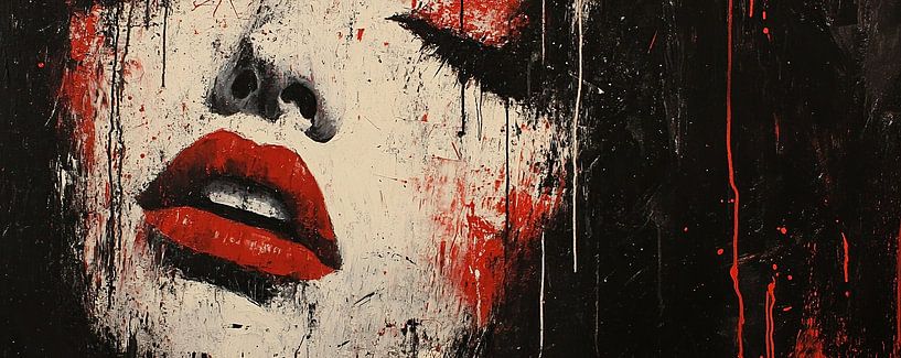 Red lips by Eye catching paintings