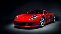 Rode Porsche Carrera GT
