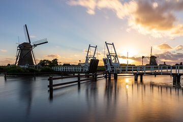 Zonsondergang in Kinderdijk