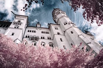 Märchenhaftes Schloss Neuschwanstein Infrarotfotografie. Fotoabzug.