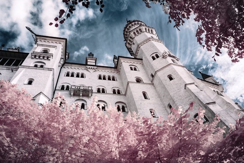 Märchenhaftes Schloss Neuschwanstein Infrarotfotografie. Fotoabzug. von Hidden Light Gallery