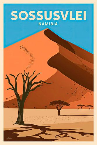 Sossusvlei, Namibië.
