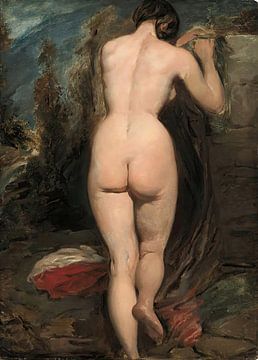 Vrouwelijk naakt, van achteren gezien, William Etty