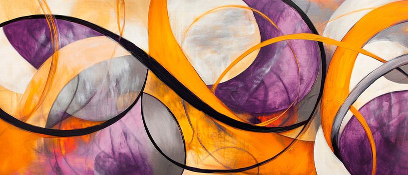 Play of colours in orange and purple by Poster Art Shop