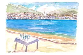 View of the Mediterranean Sea in Cadaques Costa Brava Spain by Markus Bleichner