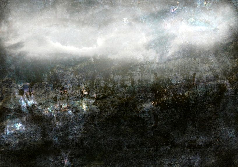 Scandinavian Night Abstract by Mad Dog Art