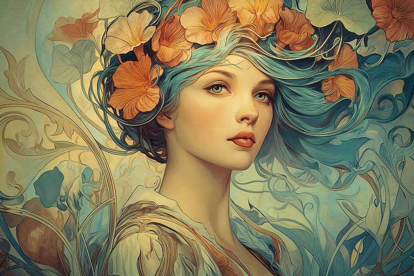 Art Nouveau portrait no. 6 by Studio BB