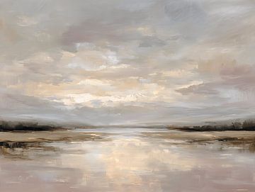 Abstract landscape painting by IamHome Studio