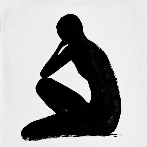 Pensive silence in black by Poster Art Shop