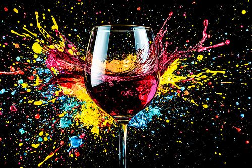 Verre et explosion de couleurs