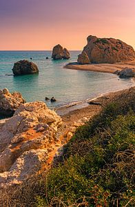 Sonnenuntergang am Felsen der Aphrodite, Zypern