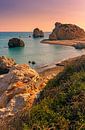 Coucher de soleil sur le rocher d'Aphrodite, Chypre par Henk Meijer Photography Aperçu