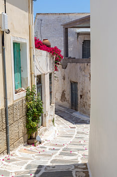Dorf auf der griechischen Insel Naxos, in Griechenland.