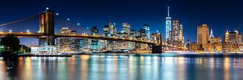 New York Skyline, Brooklyn Bridge Panorama