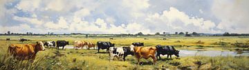 Koeienlandschap van ARTEO Schilderijen