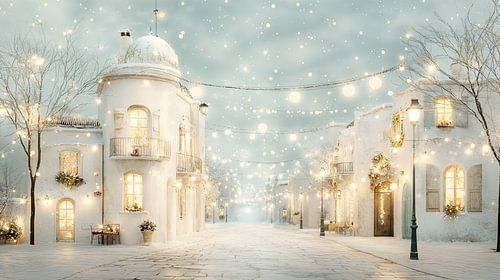 Lichtstad in de winter