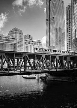 Die U-Bahn überquert den Chicago River von Joris Vanbillemont