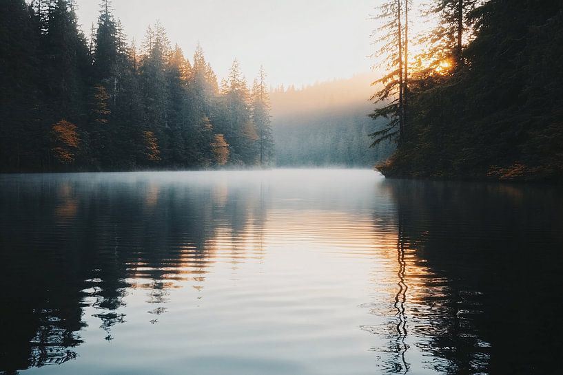 Quiet morning at forest lake by Imperial Art House