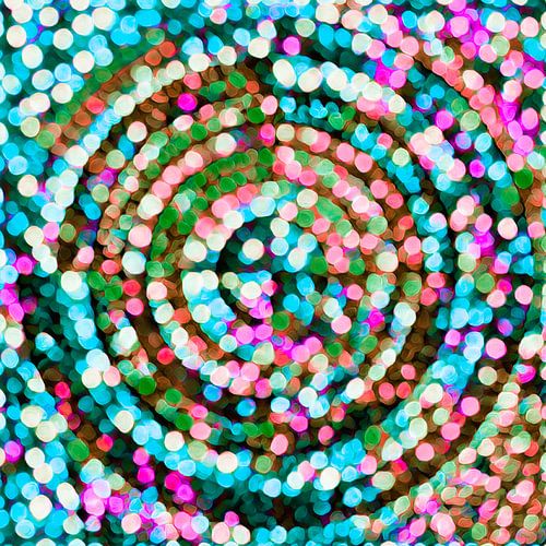 Veelkleurige cirkel, pointillisme