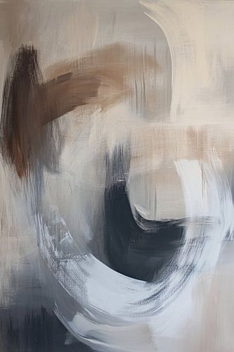 Abstract schilderij met zachte tonen