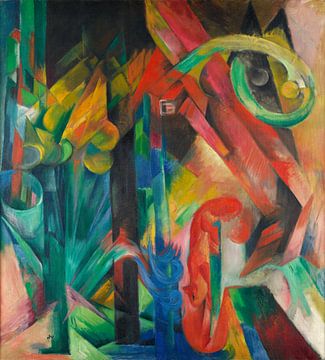 Bos met eekhoorn, Franz Marc