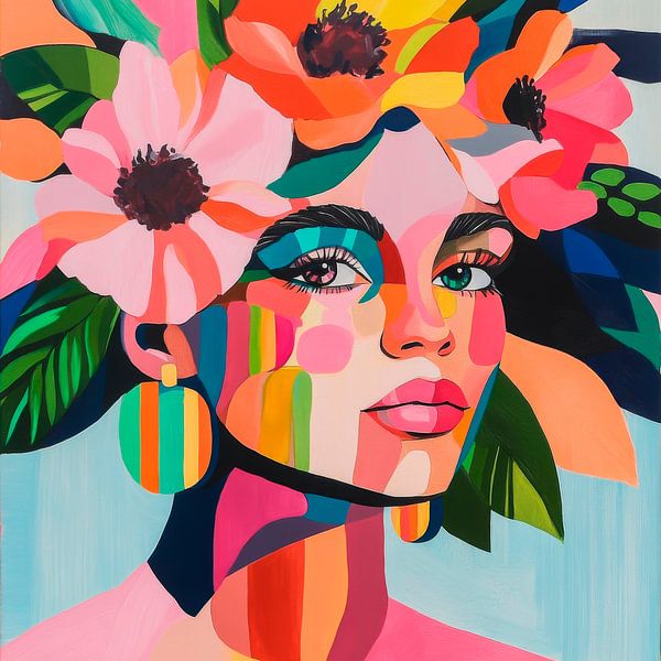 A blaze of colourful blooms by Poster Art Shop