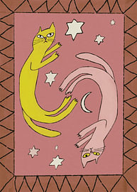 Ying- und Yang-Katzen von Sharyn Bursic