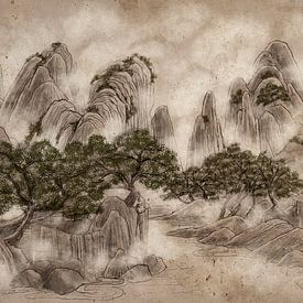 Taoistische Landschaft – Teil 1 - Der Fluss | Binlarto, Indonesien von Buzzles Gallery