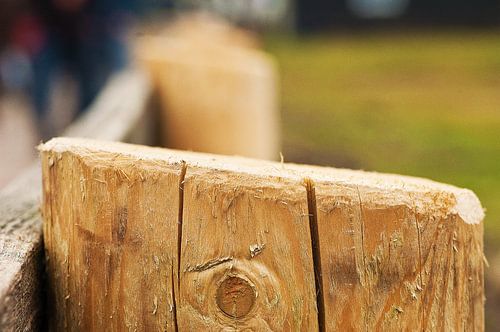 Houten paal hek