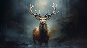 Porträt eines jungen Hirsches Wallpaper
