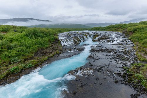 Bruarfoss waterfall in Iceland