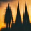 Silhouette de la cathédrale de Cologne sur Dieter Walther