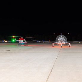 Une partie de la flotte de Guardian Air sur le tarmac de l'aéroport de Flagstaff, AZ. sur Jimmy van Drunen