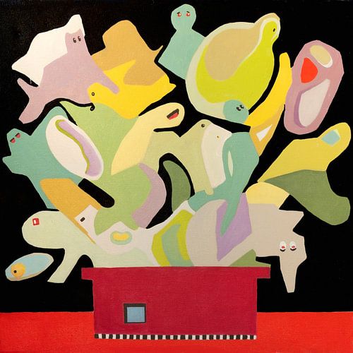 Blumen, Fantasie, abstrakt, bunt (WADM8)