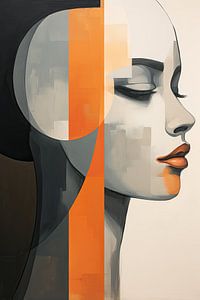 Abstraktes weibliches Gesicht