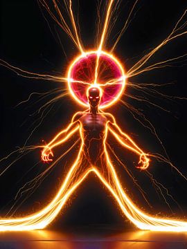 electric flash lightning human shape by Markus Gann