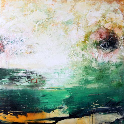 Frühlingserwachen - Abstrakte Komposition 9.154 von Petra Lorch