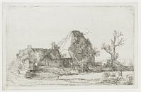 Bauernhof und Stallungen mit einem Zeichner, Rembrandt van Rijn von Ed z'n Schets Miniaturansicht