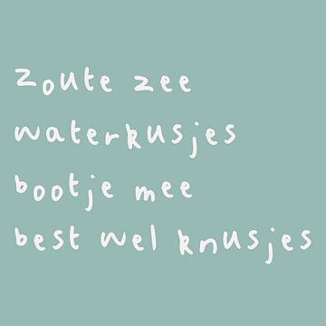 Zoute zee en waterkusjes – Speels maritiem gedichtje van Romy Smit