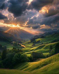 Malerische französische Sommerlandschaft