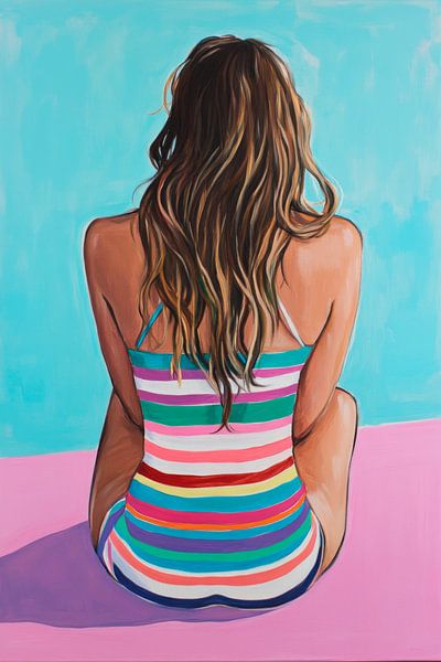 Sommerliche Ruhe am Strand von Poster Art Shop