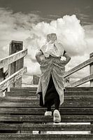 De trap naar het strand