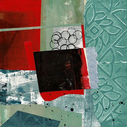 December collageserie #12 - Donker hart