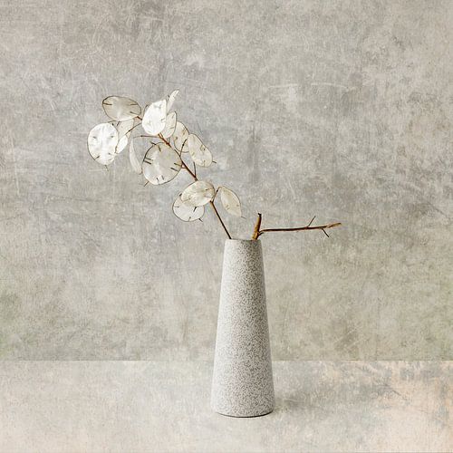 Less is more. Minimalisme. Judaspenning in grijs.