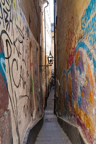 Smalste steeg in Gamla Stan in Stockholm - Zweden